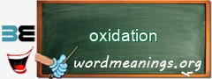 WordMeaning blackboard for oxidation